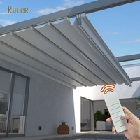 TUYA APP contrôle gazebo ouverture extérieure patio auvent toit pliant couvre système rétractable pergola