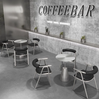 Chaise de salle à manger de style industriel, meubles pour restaurant et café avec cadre en acier inoxydable