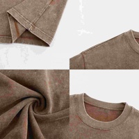 T-shirts brodés pour hommes, édition été, grande taille, marque de mode, t-shirt délavé pour hommes, coupe ample, manches courtes