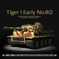 Blocs de construction du char Tiger I Early No.812, kit de modèle de véhicule blindé militaire de 1868 pièces, jouet de collection historique du char de l'armée