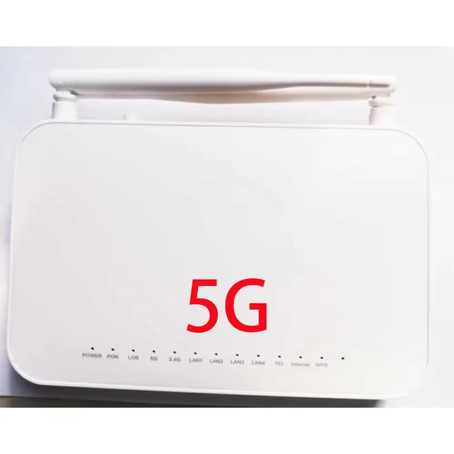 New Brand GM620 FTTH GPON Modem 4GE + 1Tel + 2USB + Wifi 2.4G 5G Dual Band ONT ONU Optical Network Terminal English Firmware