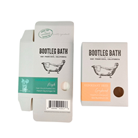 Boîte d'emballage de savon écologique personnalisée avec papier artistique, imperméable, biodégradable et recyclable, conception personnalisable OEM
