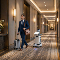 Solution publicitaire numérique intelligente et autonome pour chariots à bagages, affichage numérique et écrans tactiles OEM pour intérieur