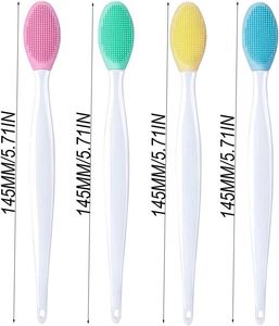 Cepillo Exfoliante 3 en 1 de Doble Cara Multifuncional para Limpiar Poros, Exfoliar Labios y Nariz, de Silicona, Impermeable, para Eliminar Puntos Negros - Product Image 2