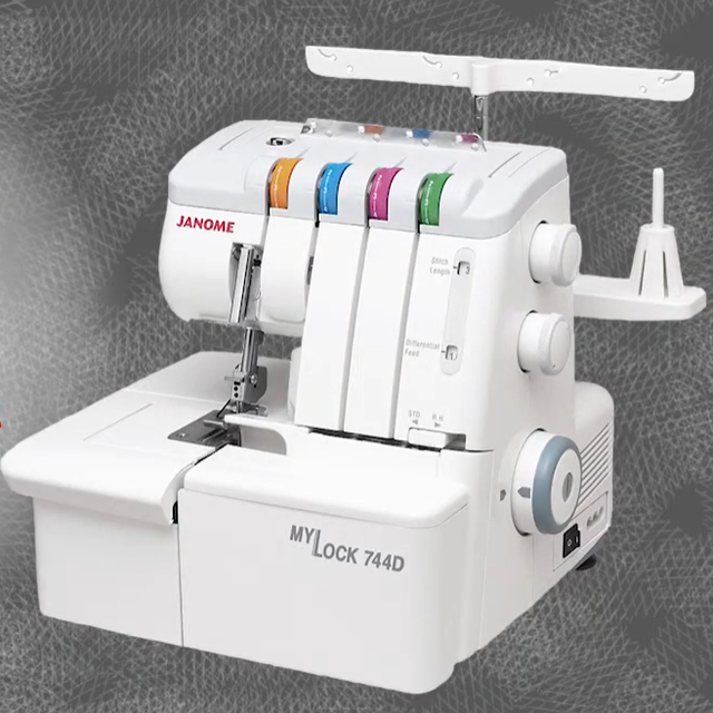 Janome My Lock 744D Overlocker Brand New 3 & 4 Thread Free Arm Ser Ger Machine