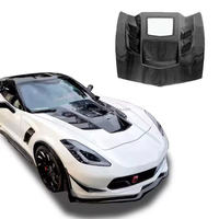 Capó de Fibra de Carbono para Chevrolet Corvette, Capó de Fibra de Carbono Estilo Cristal Transparente para Corvette, Accesorios para Parachoques de Corvette, Kit de Carrocería