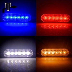 6 <span class=keywords><strong>LED</strong></span> Super lumineux 12-24 V <span class=keywords><strong>LED</strong></span> ambre stroboscopique d'avertissement mini barre lumineuse d'avertissement de lumière de barre - Product Image 6