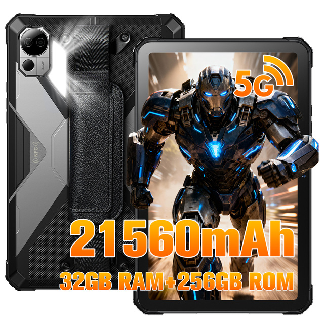 Fossibot Reliable 5G Tablet DT3 Android PC 21560mAh 66W Fast Charger IP68/69K Water Resistance Dust Proof for Harsh Conditions