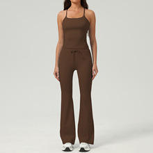 Brown Bell bottoms + Tank