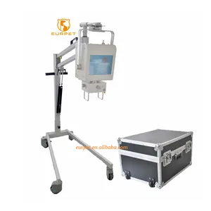 Eurpet instrumento veterinário 5kw móvel, médico x ray digital portátil vet x-ray máquina com painel dr