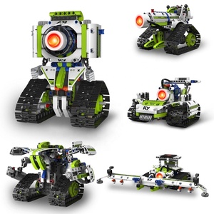 ชุดตัวต่อหุ่นยนต์ STEM 5 in 1 พร้อมโปรแกรมควบคุมผ่านแอพและรีโมทคอนโทรล ของเล่นแบบ DIY พร้อมไฟ - Product Image 1