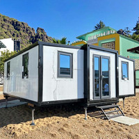 Maison extensible à double aile de 30 pieds, logement portable pour chantier de construction