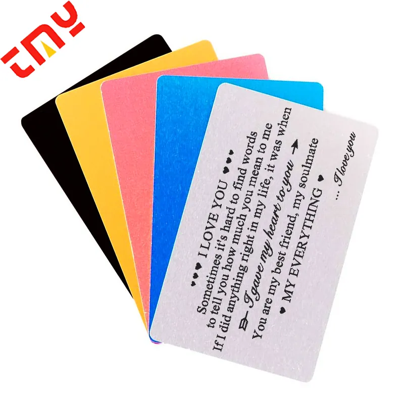 Cheap Price Wholesale Blank 0.8Mm Thick Anodized Aluminum Business Card With Laser Engraving