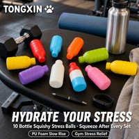 TONGXIN - Juego de 10 Botellas de Hidratación Personalizadas, de Espuma PU Suave, Realistas, de Ascenso Lento, para Bebidas Deportivas, Antiestrés, al por Mayor, OEM