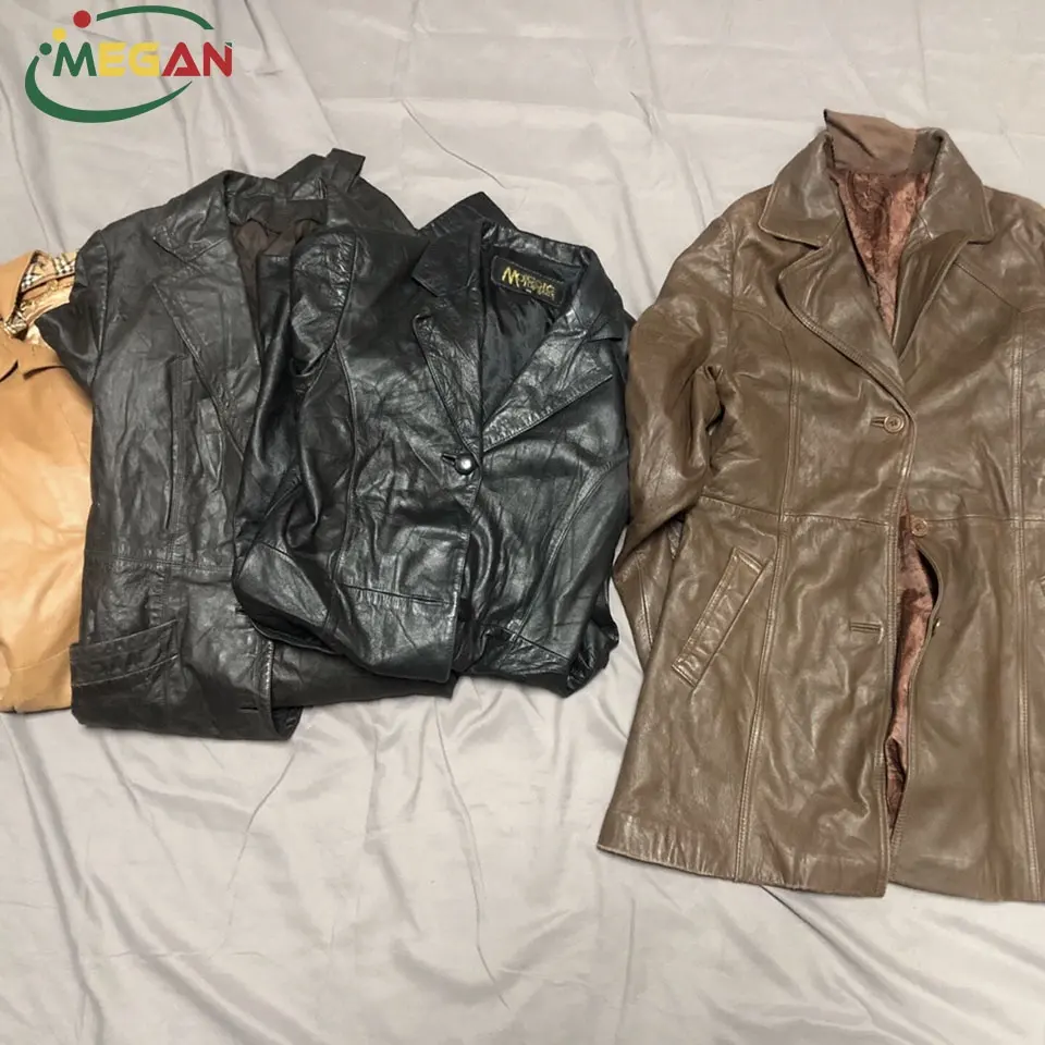 Megan grosir vendor pakaian bekas pria bulu palsu mewah mantel jaket bekas