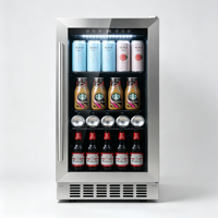 Refrigerador para Cerveza de Pequeña Capacidad (85L) con Puerta de Vidrio, Vitrina Exhibidora de Bebidas