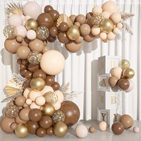 150 pièces ballons bruns guirlande arc Kit 18 "12" 10 "marron Nude Blush Tan neutre Beige or ballons pour Woodland ours en peluche bébé