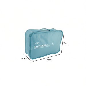 Blue Large Travel <b>Storage</b> Bag 40*32*12cm for <b>Clothes</b> Organization - Product Image 1