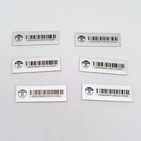 Étiquette d'identification en aluminium pour équipement avec numéro de série métallique, marquage laser, code QR, code-barres séquentiel, pour inventaire et gestion des actifs