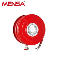 Tuyau d'incendie en acier au carbone de type pivotant, épaisseur 1,2 mm, peint en rouge, taille 1'', équipement de lutte contre l'incendie, bobine de tuyau d'incendie, pression de service 12 bars