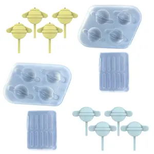 Factory direct sales resin crafts mold diy silicon Cartoon lollipop rubber mold silicon molds