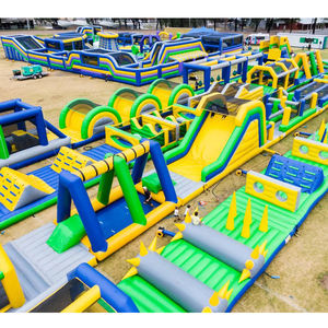 <span class=keywords><strong>Parc</strong></span> à thème gonflable géant de maison de rebond avec parcours d'obstacles <span class=keywords><strong>pop</strong></span> château gonflable de ninja warrior course d'obstacles - Product Image 1