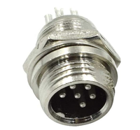 Connecteur d'Aviation Métallique GX12 6P Femelle Mâle Prise Socket M12 6 Broches Connecteur de Panneau Métallique Mâle Femelle