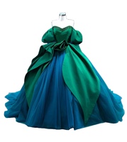 Feishiluo Robes de soirée de style contemporain pour femmes modernes Robe de bal avec double train long en tulle disponible en grandes tailles