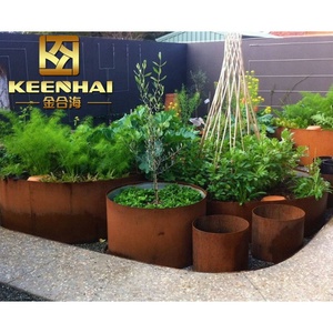 Pots à fleurs géants en acier corten écologiques pour l'extérieur, pots <span class=keywords><strong>de</strong></span> protection des plantes pour la maison, le bureau ou le sol, taille personnalisée - Product Image 6