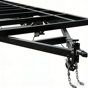 Châssis ouvert robuste pour remorque utilitaire à triple essieu en acier Q235, capacité <span class=keywords><strong>de</strong></span> charge <span class=keywords><strong>de</strong></span> 4500 kg, pour le transport <span class=keywords><strong>d</strong></span>'équipements <span class=keywords><strong>de</strong></span> fret personnalisés - Product Image 4