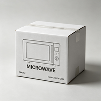 Boîte d'emballage pour micro-ondes imprimée sur mesure, robuste, imperméable, en carton ondulé, pour l'expédition d'appareils électroménagers