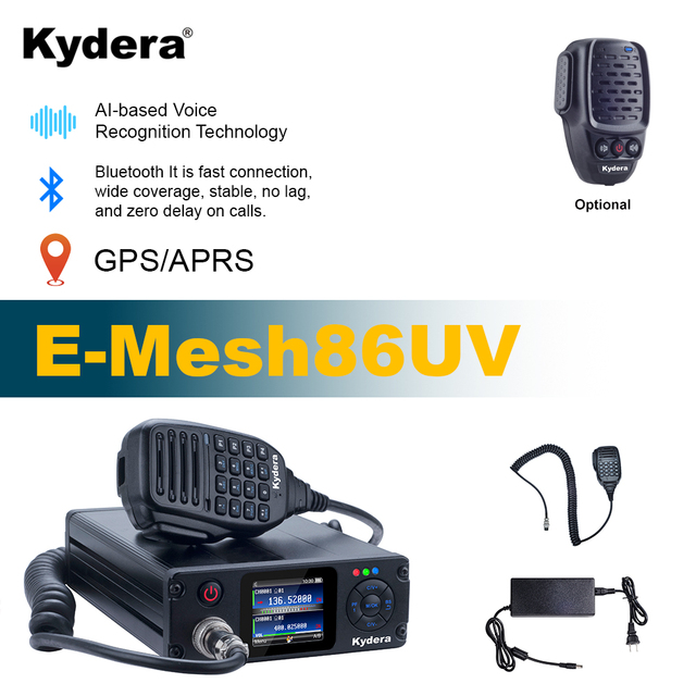 SFR Same Frequency Repeater E-Mesh86UV Dual Band UHF VHF DMR Radio Repeater with 3000mAh Battery Working Anywhere