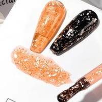 Vernis à ongles gel 15ml FC45 style influenceur, effet coquille de mica, paillettes, strass, adhésif, imperméable, style sequins, personnalisé