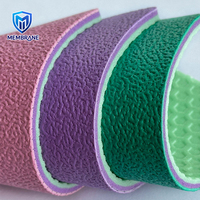 Suelo Deportivo de PVC de Segunda Generación con Superficie de Arena Gruesa, Superficie de Arena Cristalina para Interiores, Cancha Deportiva Multiusos para Bádminton, Gimnasio