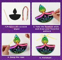 Kit d'Artisanat en Papier Décoratif pour Fête de Diwali : Guirlandes, Bannières, Drapeaux et Ornements à Suspendre pour la Maison, la Chambre, la Cheminée et les Portes