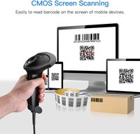 Lector de Códigos de Barras de Matriz de Datos Portátil de Alta Calidad Eyoyo, Escáner de Códigos QR Automático con Cable USB 2D para Supermercados y Almacenes