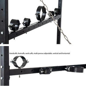 Grand Ensemble de Meubles de Bondage BDSM pour <span class=keywords><strong>Chambre</strong></span> à Coucher – Érotique, SM, Fetish, Punition Adulte, Lit de Contrainte Style Donjon et Yoga - Product Image 6