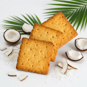 Galletas Cuadradas Crujientes de Coco 220g, Sin Gluten, Sabor Dulce, Empaque en Bolsa, ODM OEM, Hecho en Vietnam, Oferta de Muestra Gratuita - Product Image 1