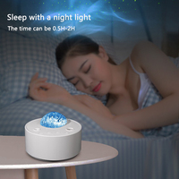 Lampu Proyeksi Langit Berbintang Lampu Suasana Bulan Isi Ulang USB dengan Laser Aurora Warna 4W untuk Pencahayaan Malam Ruang Tamu Kamar Tidur