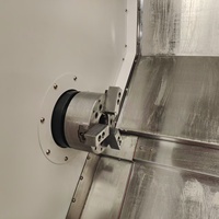 Tour CNC TCK56A/1000 S, broche A2-6, tourelle servo à 8 stations, rail linéaire à rouleaux, contre-pointe hydraulique avec convoyeur à copeaux