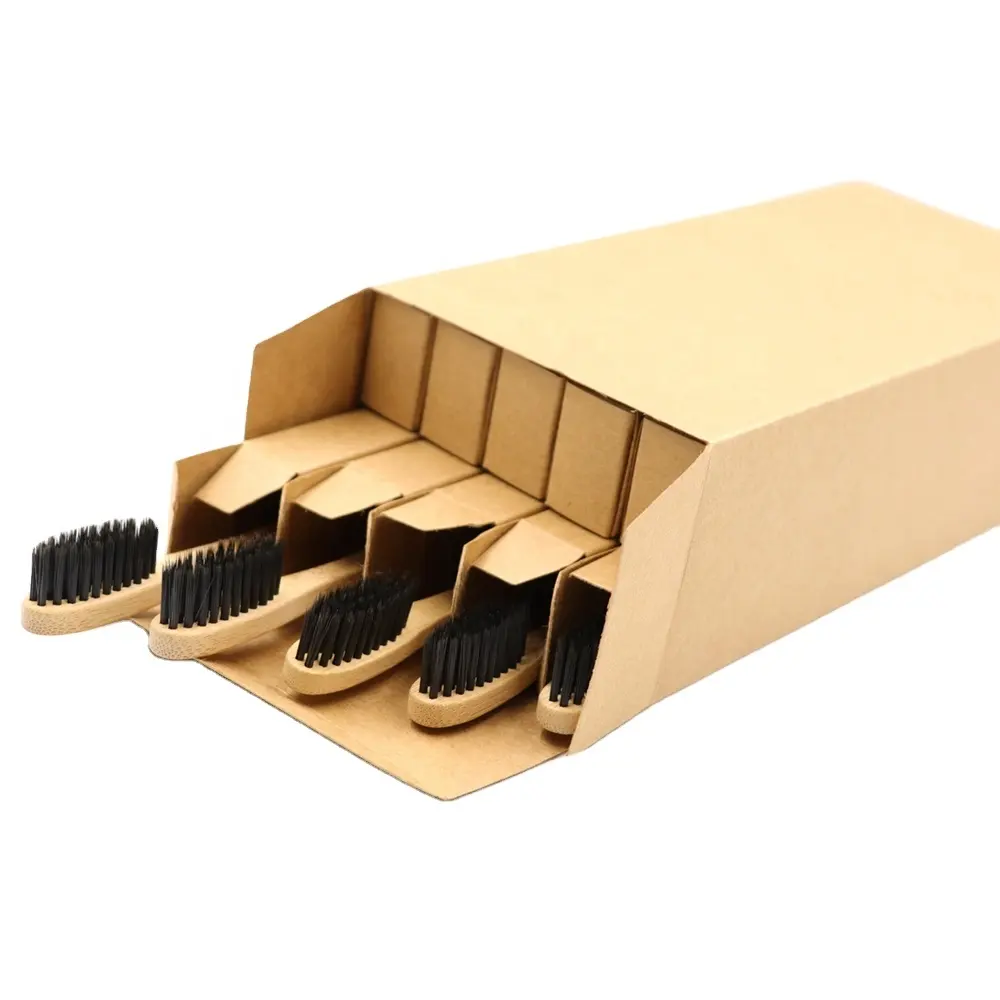 La brosse à dents écologique en bambou peut être personnalisée avec logo brosse à dents biodégradable à poils doux