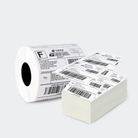 Etiquetas Térmicas Directas para Códigos de Barras 4x6, Precio de Fábrica, Embalaje en Forma de Abanico, Etiqueta de Envío de 100*150 mm, Etiqueta Adhesiva Térmica para Albaranes