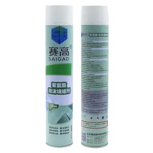 SAIGAO 750ml pu foam straw type good hardness 300ml polyurethane foam sealant spray for gap filling