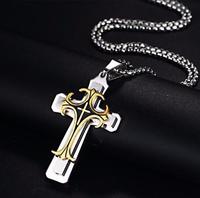 Kalung Liontin Salib Gaya Ankh dari Baja Anti Karat Model Yiwu 0326NL, Motif Kehidupan Mesir Eksotis, Desain Lintas Batas, Kepribadian Unik