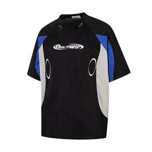 特色复古运动足球服休闲图案定制足球服定制标志网眼t恤 - Product Image 5