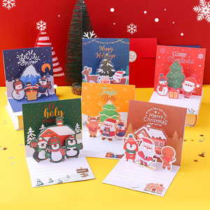 Ensemble de cartes de vœux de Noël - Vœux de fêtes avec un motif de Père Noël mignon et des messages chaleureux pour les amis et la <span class=keywords><strong>famille</strong></span> - Product Image 5