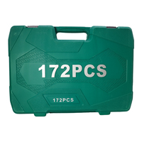 Lot de 172 outils à cliquet en acier Cr-V, trempés et chromés, pour réparation automobile, avec boîte de rangement