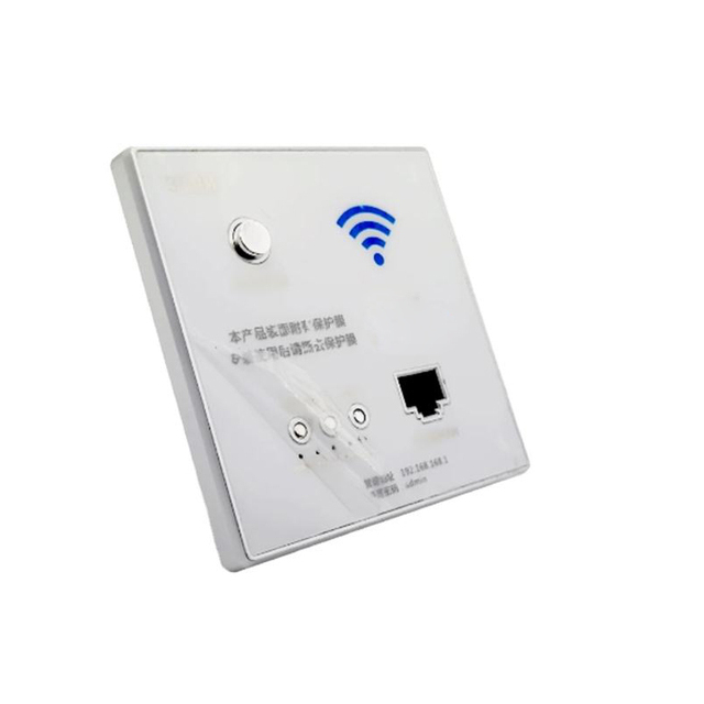 300M Wall Embedded Wireless WiFi Router Smart Socket with 16A 2 Ports Iron Plate Wall Charger