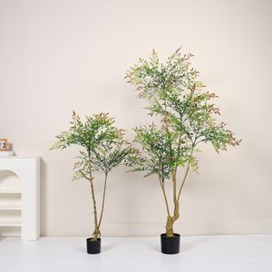 <span class=keywords><strong>Planta</strong></span> Artificial en Maceta de Plástico Nandina, <span class=keywords><strong>Planta</strong></span> Decorativa para Oficina, Jardín, Decoración del Hogar, Plantas Artificiales, Árbol Artificial - Product Image 1