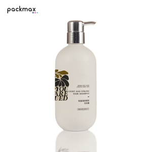 400ml White PET Round Shoulder Bottom Thickened Pump Sprayer <b>Shampoo</b> Bottle-High End Hair Lotion Custom Wholesale - Product Image 1